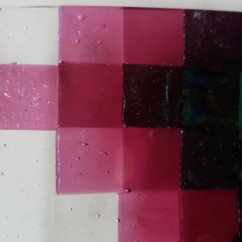 Fused Glass Squares Decorative Plate Platter from Seattle Washington Art Gallery - Picture 11 of 14